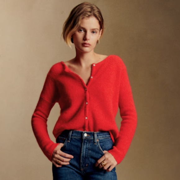SEZANE-Gaspard Cardigan (Red)-Small - Picture 9 of 9